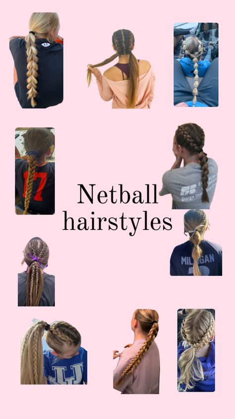 Cute Volleyball Hairstyles, Cute Sporty Hairstyles, Basketball Hairstyles, Hairstyle Examples, Volleyball Inspiration, Sport Hair, Sports Hairstyles, Hair Stylies, Netball