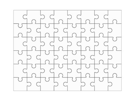 Puzzle leere vorlage 6x8 elemente, 48 pu... | Premium Vector #Freepik #vector #puzzle-formen #puzzle #puzzleteile #puzzle-umriss Puzzle Piece Template, Puzzle Piece, Puzzle Pieces, School Stuff, Jigsaw Puzzle, Rodeo, Premium Vector, Arts And Crafts, Anime