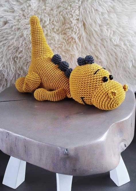 Chunky Dino Crochet Pattern Free, Crochet Dinosaur Pattern Free, Crochet Dinosaur Patterns, Crochet Dinosaur, Pola Amigurumi, Crochet Dragon, Dinosaur Plush, Crochet Amigurumi Free, Haken Baby