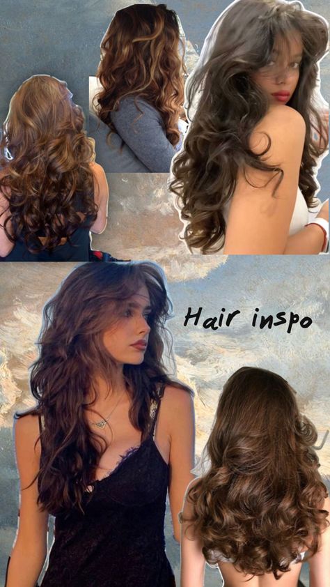 Layered Hair Straight And Curly, 90s Haircuts Wavy Hair, Messy Curled Hair, 90s Wavy Hair, Types Of Wavy Hair, Long Wavy Hair With Layers, Face Framing Layers Wavy Hair, Hair Inspiration Long, Types Of Hair