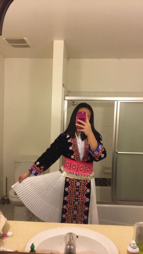 this was taken 2-3 years ago, but i rly love my Hmoob outfit. Sadly i dont know Hmong so ima go crazy real quick. Hmong New Year, New Year Clothes, Hmong Clothes, Real Quick, I Dont Know, Go Crazy, Going Crazy, Waist Skirt, High Waisted Skirt