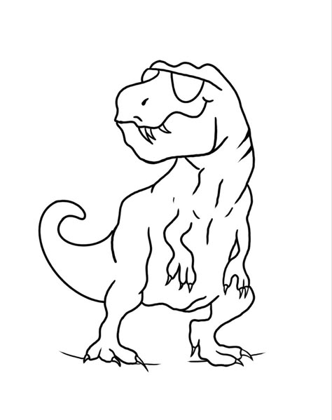 Cartoon Snake Tattoo, Dinosaur Flash Tattoo, Fine Line Dinosaur Tattoo, T Rex Tattoo Cute, T Rex Drawing, Sunglasses Tattoo, T Rex Tattoo, Toy Labels, Stunning Tattoos