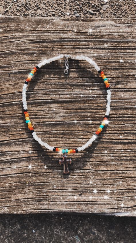 Cute Western Necklaces, Western Bead Bracelet, Western Beaded Necklace, Diy Western Jewelry, Western Diy, Western Fashion Jewelry, Southern Jewelry, Rodeo Jewelry, Simple Beaded Necklaces