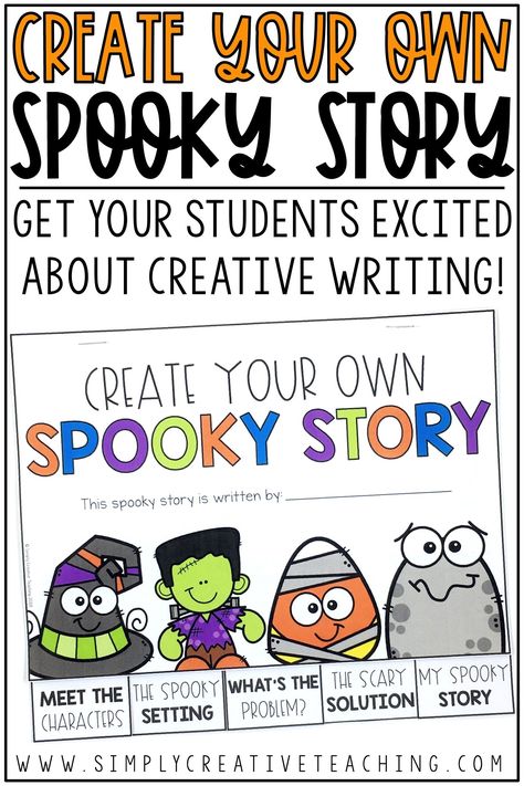 Halloween Reading Activity, Halloween Literacy Activities, Fall Writing Activities, Halloween Writing Activities, Creative Writing Stories, Fall Classroom Activities, Halloween Writing Prompts, Halloween Literacy, Halloween Teaching