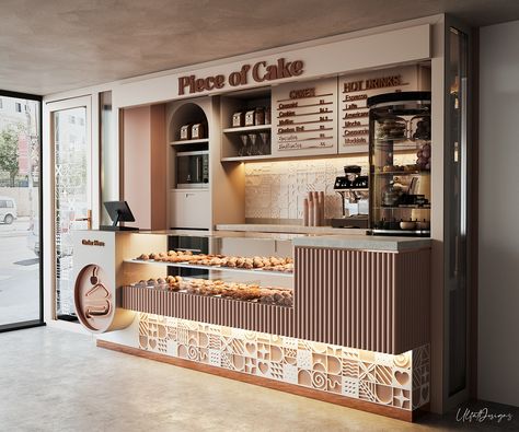 Small Cafe Kitchen Design, Small Bakery Design, Food Kiosk Design, Donuts Shop, Patisserie Design, Bakery Shop Design, Bakery Interior, Bakery Design Interior, Food Kiosk