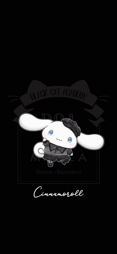 Black Cinnamoroll Wallpaper, Sanrio Dark Wallpaper, Sanrio Ghost, Black Cinnamoroll, Hello Kitty N Friends, Wallpaper Pfp, Friends Wallpaper, Sanrio Wallpaper, Hello Kitty Friends