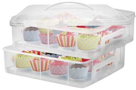 Oakeskaran Cupcake Carrier Mini Cake Box Cup Cake Holder Storage Container Carrying Case #quarter#sheet#cake Portable Dessert, Cupcake Carrier, Cupcake Cookie, Cake Storage, 2 Tier Cake, Cake Holder, Kitchen Goods, Cake Carrier, Cupcake Holder