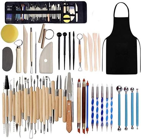 Ceramics Carving, Clay Sculpting Tools, Ceramic Tools, Art Essentials, Art Painting Tools, Clay Diy Projects, Polymer Clay Tools, Pottery Clay, Pottery Tools