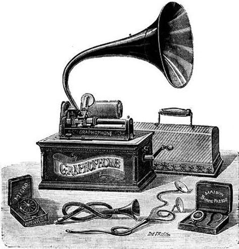 The telephone was invented for love. Edison Phonograph, Alexander Graham Bell, Brain Teaser Games, Music Machine, Victorian Kitchen, Columbia Records, Facts For Kids, Record Players, Surprising Facts