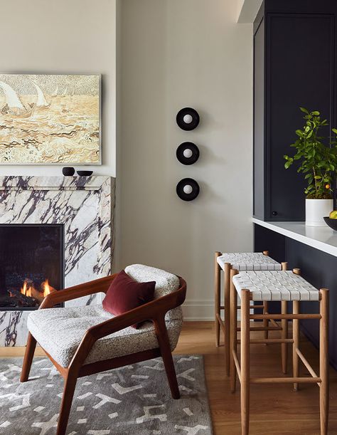 House & Home - A Toronto Semi Gets A Dose Of Character And Drama From Designer Jessica McGouran Chocolate Brown Walls, Contemporary Sconces, Interior Wall Sconces, Elegant Kitchen Design, Build Home, Kitchen Banquette, Traditional Dining Room, Design Salon, Simple Bed