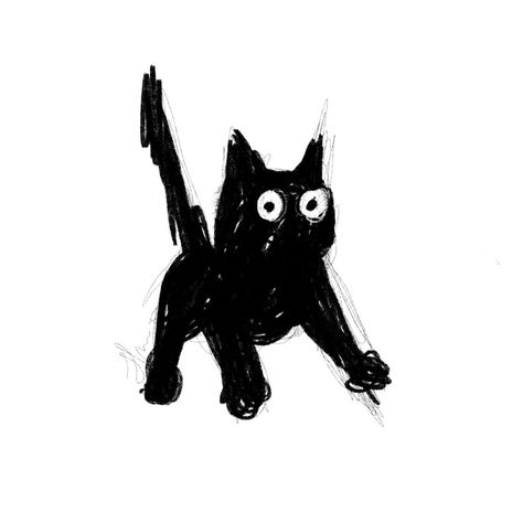 Drawn Black Cat, Black Stickers Png, White And Black Cat Aesthetic, Black And White Widgets Aesthetic, Black And White Aesthetic Widget, White Pfp Aesthetic, Cat Widget, Black Cat Icon, Small Illustrations