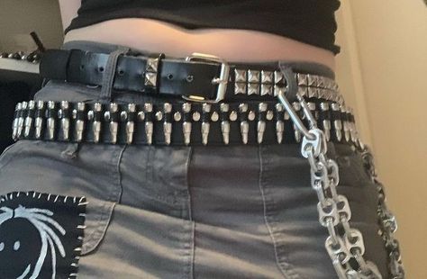 Studded Belt Outfit, Punk Belt, Boys Belt, Studded Belt, Alt Fashion, Belt Black, Punk Fashion, Types Of Fashion Styles, Rivets