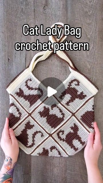 Cat Bag Crochet, Crochet Coffee, Cat Bag, Bag Crochet, Crochet Bags, Do You Know What, Yarn Crafts, Cat Design, Cat Lady