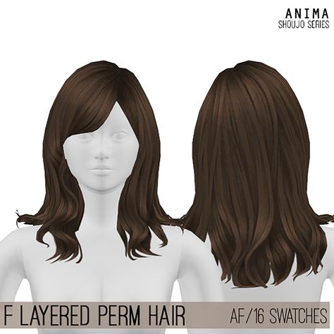 Light Perm, Layered Perm, Cc Packs, Digital Perm, Perm Hair, Mod Hair, Getting A Perm, Really Long Hair, Sims 4 Dresses