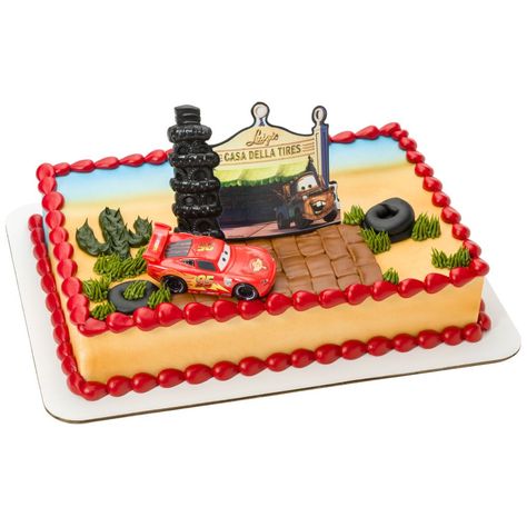 Cars Radiator Springs Disney Cars Cake Topper, Lighting Mcqueen Cake, Cars Cake Topper, Cars Radiator Springs, Disney Cars Cake, Mcqueen Cake, Car Cake Toppers, Spring Birthday Party, Lighting Mcqueen