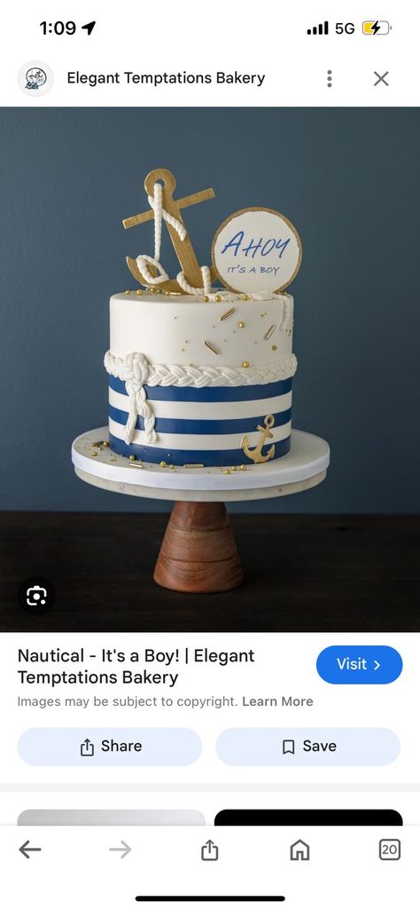 Promotion Cake, Nautical Baby Shower Cake, Nautical Baby Shower, Nautical Baby, Baby Shower Planning, Baby Shower Cake, Shower Cake, Boy Shower, Shower Cakes