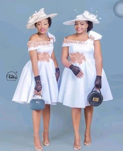 Lobola Outfits, Shweshwe Wedding Dresses, Outfit For Petite Women, Mermaid Long Bridesmaid Dresses, African Bridal Dress, Short Wedding Gowns, Civil Wedding Dresses, African Dresses For Kids, Lace Gown Styles