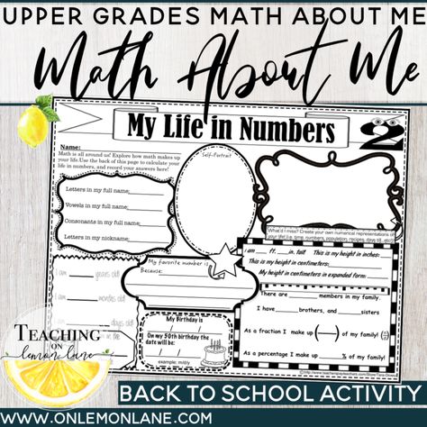 .Math About Me copy Math All About Me, All About Me Banner, All About Me Maths, Back To School Wallpaper, About Me Poster, Me Poster, Math Blocks, Math About Me, All About Me