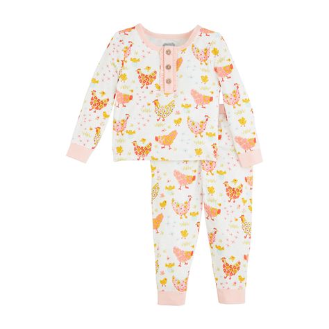 PRICES MAY VARY. Our Flower Chicken Toddler Pajamas are perfect for dressing your little one in adorable comfort This 2-piece set includes a cozy bamboo long sleeve top with cute coconut wood buttons and a charming ruffle chest design The coordinating pull-on pants complete the look, keeping your child cozy and stylish all night Cleaning is easy with these pajamas - simply turn inside out and machine wash cold with similar colors on a gentle cycle, then tumble dry low Crafted from 96% bamboo vis Cute Coconut, Chicken Images, Chest Design, Coconut Wood, Chicken Print, Toddler Pajamas, Wood Buttons, Baby Pajamas, Children's Boutique