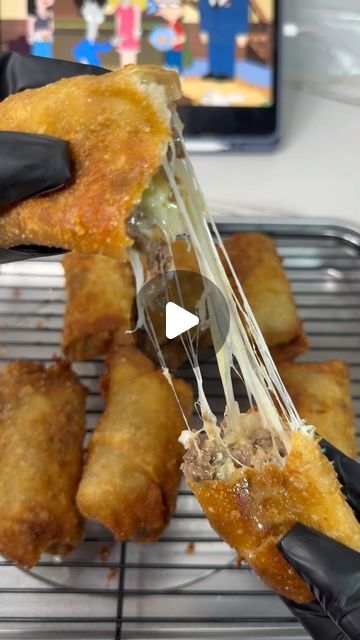 Jay 👩🏾‍🍳 on Instagram: "cheesesteak eggrolls 🤤  i�’ll also post a vid using ribeye steak 🥰   seasoning: zatarians creole tony’s creole  garlic powder onion powder  #cooking #foodie #foodcontentcreator #steak #eggrolls #fyp #fypシ" Chicken Cheesesteak Eggrolls, Philly Steak Egg Rolls Recipe, Ribeye Steak Seasoning, Steak And Cheese Egg Rolls, Philly Cheesesteak Eggrolls, Philly Cheese Steak Egg Rolls, Steak Egg Rolls, Cheesesteak Eggrolls, Egg Roll Sauce