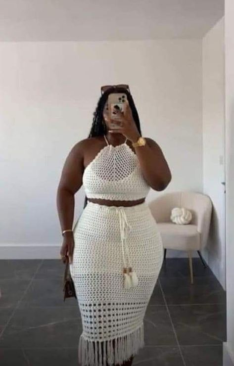 Baddie Vacation Outfits, Outfit Inspo Baddie, Outfits Miami, Outfits Europe, Crochet Beach Wear, Plus Size Baddie, Knit Summer Dress, Vacation Outfits Women, Plus Size Baddie Outfits