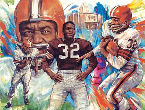 Pro Football Journal Presents: NFL Art Deck Heroes, Brown Tattoo, Nfl Art, Cleveland Browns Football, Nfl Vintage, Jim Brown, Browns Football, Football Legends, Browns Fans