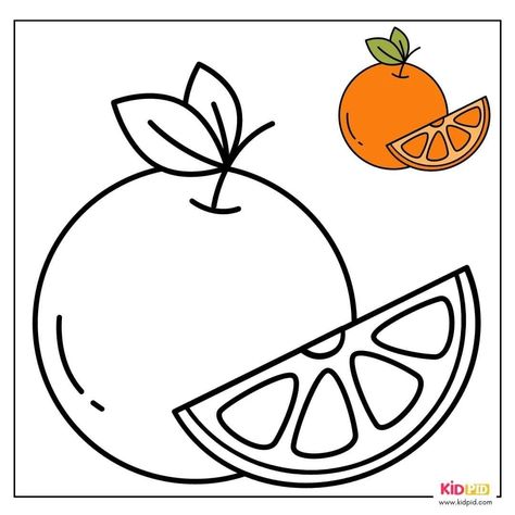 Fruit Drawing For Kids, Circus Crafts, Free Kids Coloring Pages, Easy Art For Kids, Fruit Coloring Pages, Easy Drawings For Beginners, Fruits Drawing, Simple Hand Embroidery Patterns, Preschool Coloring Pages