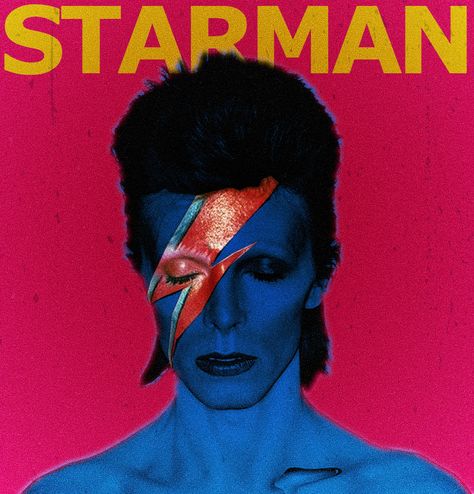 Gimp art by PYPERSANE. David Bowie's Starman reimagined as Starboy. Cool David Bowie Pictures, Starman David Bowie Poster, David Bowie Poster Ziggy Stardust, David Bowie Icon, Starman Wallpaper, Starman Aesthetic, Starman Poster, 80s David Bowie, David Bowie Blue