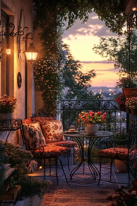 Transform your balcony with French-inspired decor for a charming, elegant space. #FrenchDecor #BalconyIdeas #OutdoorLiving Parisian Balcony, French Inspired Decor, French Balcony, Lush Greenery, French Decor, Balcony Decor, French Inspired, Outdoor Spaces, Balcony