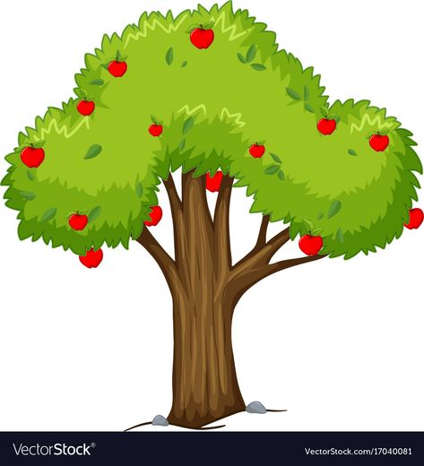 Topper Pohon, دورة حياة النبات, Apple Illustration, Apple Vector, Cartoon Trees, Easter Illustration, Group Ideas, Tree Illustration, Apple Tree