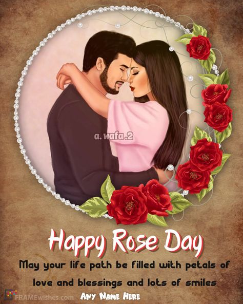 Happy Rose Day Photo Frame Wishes. Best Photo Frame Application for Rose Day. Apply awesome roses frames to your photos. Unique frames with rose day wishes. Rose Day For Husband, Happy Rose Day Images, Send To Your Lover, Rose Day Wishes, Keep Calm Birthday, Happy Rose Day, Diwali Wishes Quotes, Good Morning Posters, Rose Pic