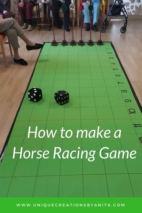 Horse Racing Game, Kentucky Derby Themed Party, Assisted Living Activities, Memory Care Activities, Tools Tattoo, Horse Race Game, Senior Living Activities, Alzheimers Activities, Nursing Home Activities