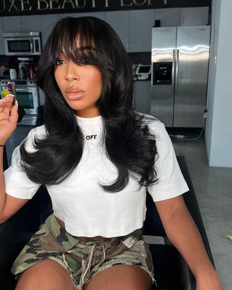 Frontal Wig Hairstyles, Hair Laid, Body Wave Hair, Baddie Hairstyles, Black Girls Hairstyles, Hair Waves, Hairstyles With Bangs, Weave Hairstyles, Black Women Hairstyles