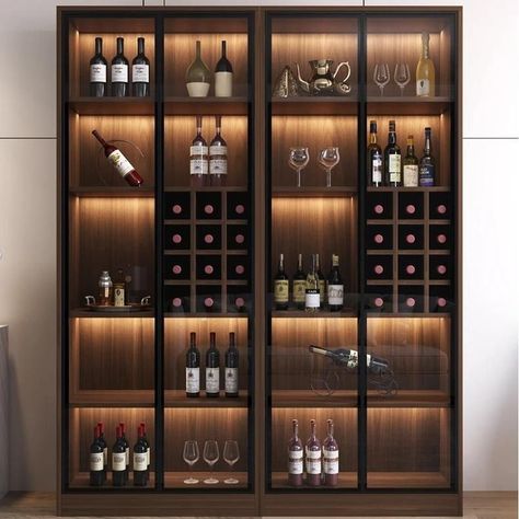 Modern Minimalist Illuminated Wine and Liquor Display Cabinet 839.49 and FREE Shipping Tag a friend who would love this! Active link in BIO #love #instagood #fashion #photooftheday #photography #art Modern Liquor Store Design, Bar Furniture Cabinet, Bar Alcohol Display, Alcohol Display Home, Display Cabinet Design Modern, Liquor Cabinet Modern, Wine Display Cabinet, Glassware Cabinet, Wine Cabinet Design