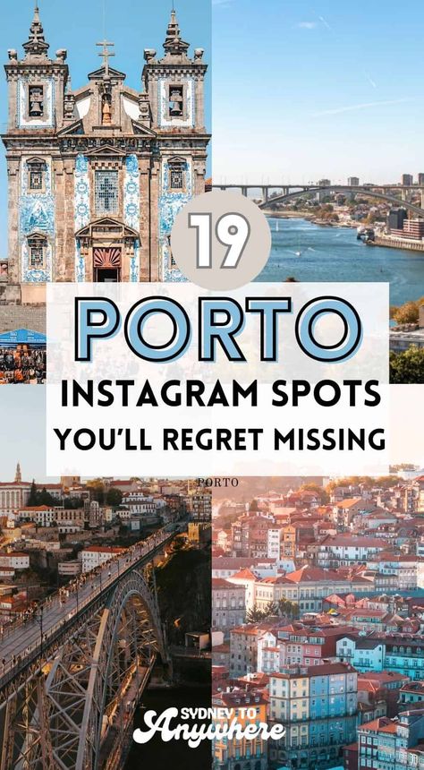 Porto Instagram Spots: 19 Places for Perfect Photos (2024) Portugal Destinations, Porto Travel Guide, Best Places In Portugal, Vacation Photoshoot, Porto Travel, Portugal Vacation, Places In Portugal, Portugal Travel Guide, Instagram Locations