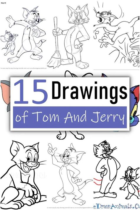 15 Tom And Jerry Drawing Ideas For Kids Tom And Jerry Cartoon Drawing, Jerry Drawing, Tom And Jerry Drawing, Drawing Ideas For Kids, Jerry Cartoon, Tom And Jerry Cartoon, Unique Drawings, Guided Drawing, Leisure Time