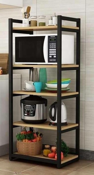 Small Kitchen Organization Ideas, Organization Ideas Kitchen, Iron Furniture Design, Kitchen Organization Ideas, Kitchen Storage Ideas, Small Kitchen Organization, Metal Furniture Design, Kitchen Interior Design Decor, Kitchen Shelf