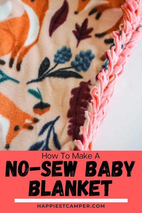 Sew Baby Blanket, Braided Fleece Blanket Tutorial, Diy Blankets No Sew, Fleece Blanket Edging, Diy Blankets, How To Sew Baby Blanket, Braided Fleece, Fleece Blanket Diy, Braid Blanket