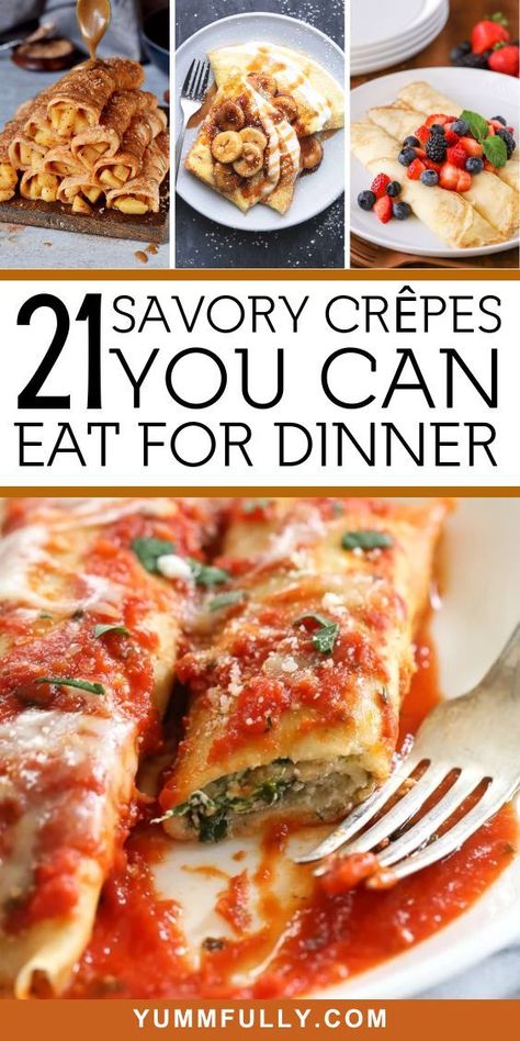 Not all Crêpes are created equal, some are sweet, some can be savory masterpieces. In this Savory Crêpes recipe collection, you will find from creamy spinach and feta fillings to hearty ham and cheese-filled delights. These recipes redefine the boundaries of crêpe enjoyment, making them a satisfying evening affair. Crapes Recipe Chicken, Savory Chicken Crepes, Breakfast Crepes Recipe, Crepe Filling Ideas Savory, Christmas Crepes, Crepes Savory, Crepes Sweet, Savory Crepes Filling, Crepes Recipe Breakfast