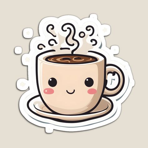 Get my art printed on awesome products. Support me at Redbubble #RBandME: https://www.redbubble.com/i/magnet/Christmas-cute-Coffee-mug-by-CaffeineDose/155271833.TBCTK?asc=u Cute Coffee Mug Drawing, Magnet Aesthetic, Coffee Monster, Coffee Mug Drawing, Coffee Designs Art, Taza Chocolate, Coffee Designs, Random Products, Cup For Coffee