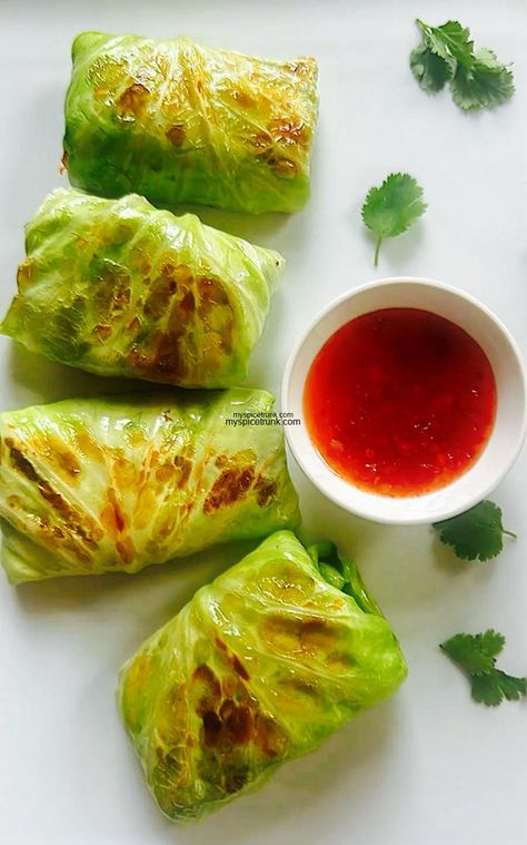 Asian Style Stuffed Cabbage Rolls Asian Stuffed Cabbage Rolls, Crispy Asian Cabbage Rolls, Stuffed Cabbage Rolls Easy, Cabbage Roll Recipes, Asian Cabbage Rolls, Carrot Ideas, Malai Broccoli, Stir Fry Easy, Lemon Coriander Soup