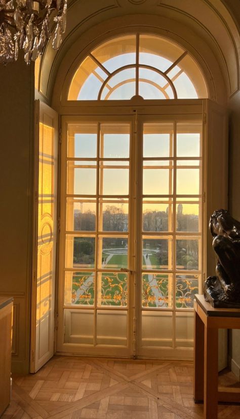 romantic sunset from a window of a royal palace 🏰 #romantic #royal #aesthetic Royal House Aesthetic, Royal Life Aesthetic, Royal Palace Aesthetic, Slow Dancing Aesthetic, Royal Balcony, Royal Aesthetics, Palace Aesthetic, Royal Room, Castle Rooms