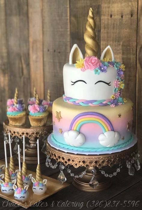 Gökkuşaği Pasta, Unicorn Birthday Party Cake, Unicorn Cake Pops, Cake Unicorn, Rainbow Unicorn Cake, Savory Cakes, Rainbow Activities, Unicorn Cookies, Unicorn Birthday Cake