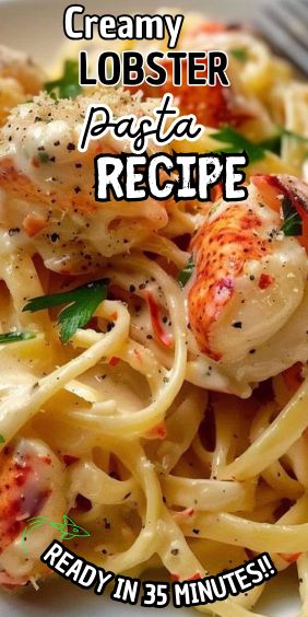 Chicken And Lobster Recipes, Pasta With Langostino, Lobster With Pasta Recipes, Lobster Linguine With White Wine Sauce, Easy Lobster Pasta Recipe, Red Lobster Pasta, Red Lobster Pasta Recipes, Lobster Tail And Pasta Recipes, Red Lobster Lobster Linguini Recipe