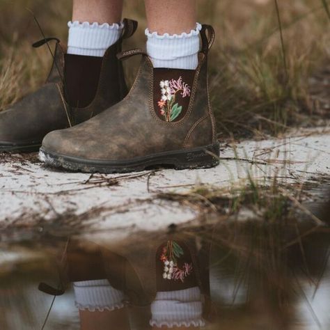 It’s wedding season. 💖 Send this to someone who’d rock Blunstone boots on their wedding day! 📸: 1 & 2. Embroidery by @abigail_and_lauren & photo by@danielneucom 3 & 4. @petrabracken 5 & 6. Couple jbruush & photography by @kiwicaptures 7 & 8. Embroidery by @sophie_oclair & photography by @melissagebert & bride @gabmarkevich 9 & 10. @rendezvous.elopements #BrideandGroominBlundstones #BridesinBlundstones #Blundstone #BlundstoneCanada Blundstone Bride, Wedding Season, 9 And 10, Wedding Day, Embroidery, Boots, Photography, Quick Saves