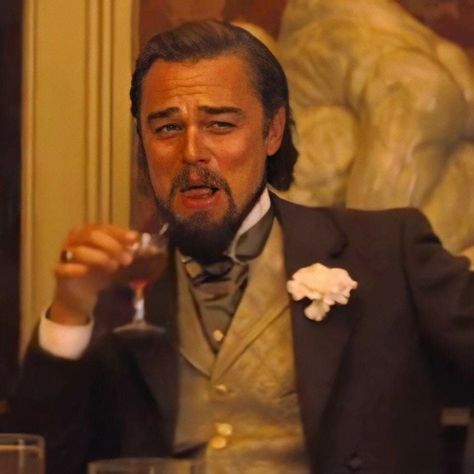 Leonardo Dicaprio Funny, Leo Sticker, Laugh Meme, What Do You Meme, Django Unchained, 얼굴 그리기, Reaction Face, Funny Profile, You Meme