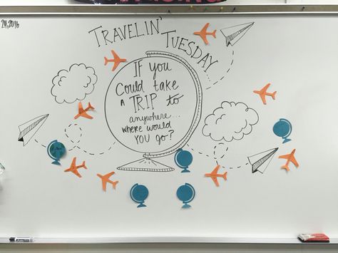 Traveling Tuesday Tuesday Writing Prompts, Tuesday Prompts, Tuesday Check In, Tuesday Question Of The Day, Tuesday Morning Meeting, Tuesday Board Prompt, Tuesday Whiteboard, Tuesday Whiteboard Message, Tuesday Morning Message