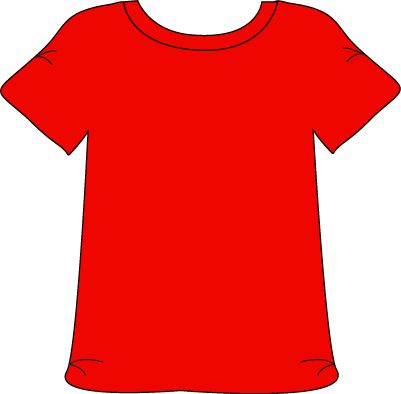 Red Tshirt Clothes Clip Art, College Crafts, T Shirt Clipart, Shirt Clipart, School Coloring Pages, Teaching Colors, Kids English, Green Tshirt, Black Women Art