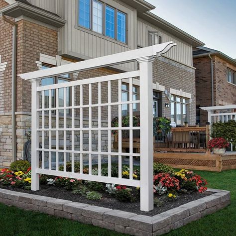 Easy and affordable ideas to create a backyard oasis in any size space! These 10 luxury backyard ideas will upgrade your space without breaking the bank. Vinyl Lattice Panels, Panel Trellis, Privacy Trellis, Terrace Roof, New England Arbors, Small Pergola, Arch Trellis, Cheap Pergola, Privacy Walls