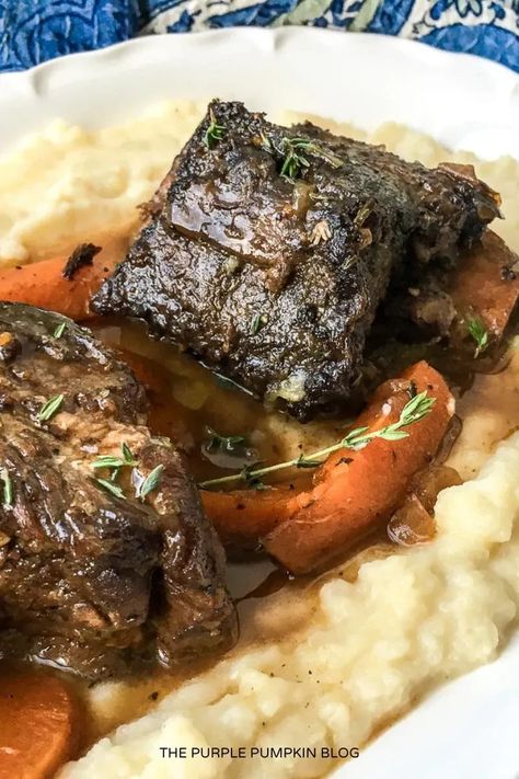 Rosemary Mashed Potatoes, Red Wine Braised Short Ribs, Wine Braised Short Ribs, Potted Beef, Short Rib, Braised Short Ribs, Pot Roast Recipes, Beef Short Ribs, Braised Beef